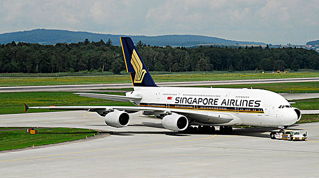 空中客车,a380,新加坡,航线,科罗登,机场,苏黎世,瑞士,欧洲