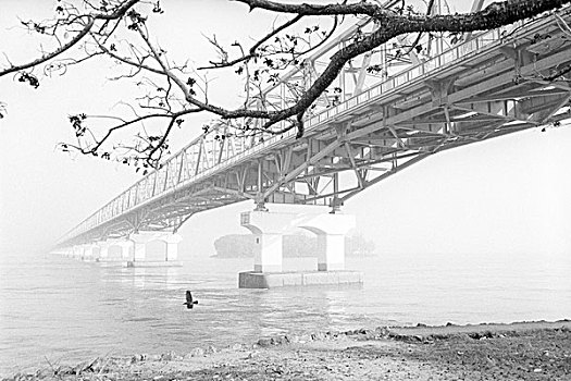 桥,跨越,河,缅甸
