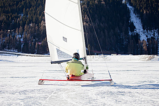 冰,雪橇运动,冰冻,湖