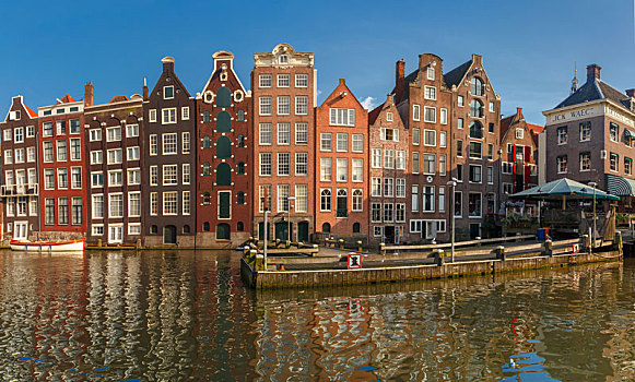 跳舞,房子,阿姆斯特丹,运河,荷兰