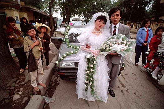 越南,河内,伴侣,婚礼,衣服