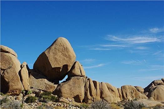 大,漂石,岩石构造,约书亚树国家公园,加利福尼亚