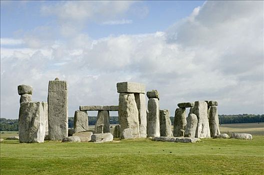 石头,圆,风景,巨石阵,索尔兹伯里平原,威尔特,英格兰