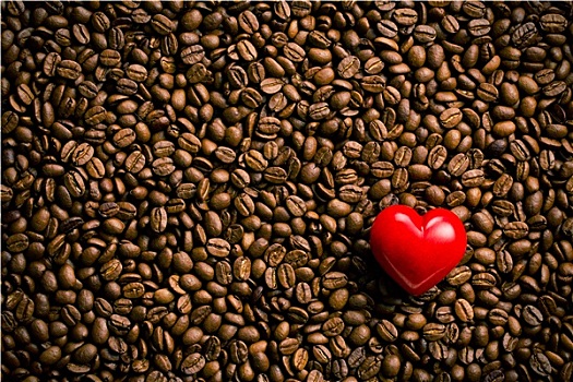 心形,石头,咖啡豆