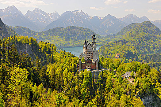 城堡,靠近,地区,巴伐利亚,德国,欧洲