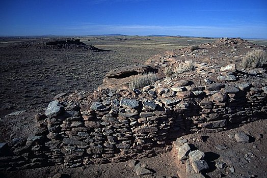 遗址,石墙,州立公园,亚利桑那,美国