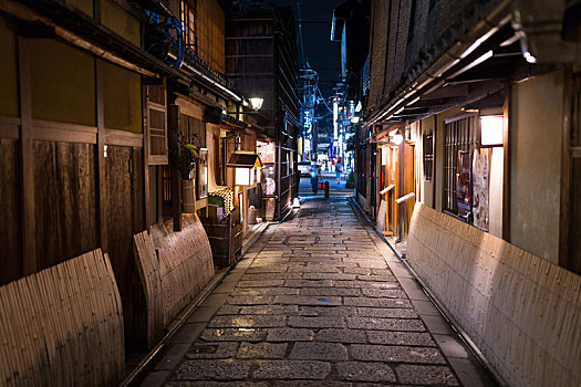京都,老城,夜晚