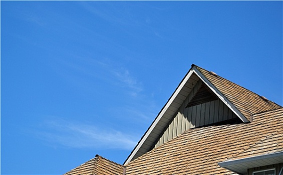 微距,房子,屋顶,蓝天