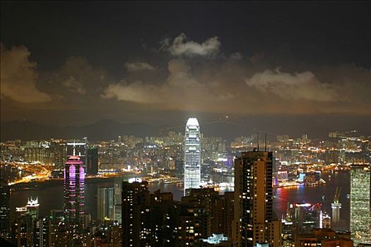 香港,夜晚,亚洲,中国