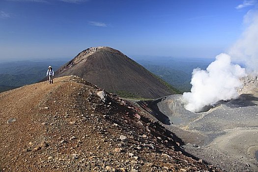 火山口,山