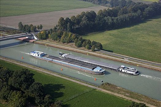 运河,靠近,北莱茵威斯特伐利亚,德国,欧洲