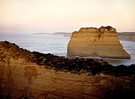 石头,一堆,海岸线,海洋,道路,维多利亚,澳大利亚