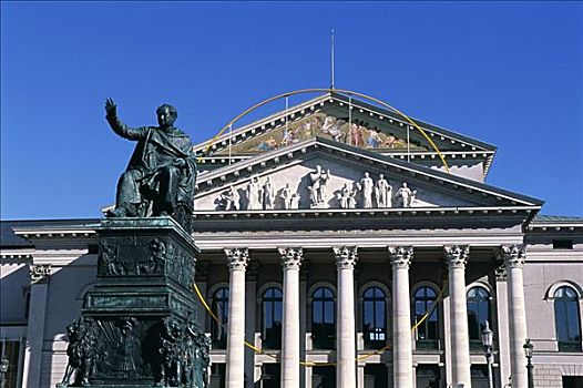 国家剧院,雕塑,慕尼黑,巴伐利亚,德国
