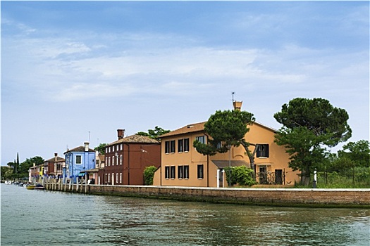 彩色,房子,威尼斯