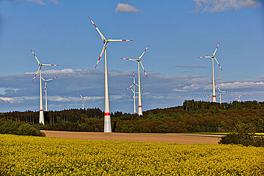 风轮机,莱茵兰普法尔茨州,德国,欧洲
