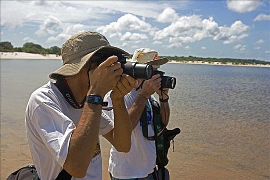 巴西,亚马逊河,塔帕若斯河,支流,摄影师,跋涉,河岸