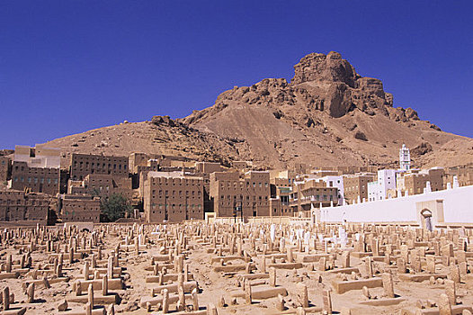 也门,旱谷,哈德拉毛,公墓