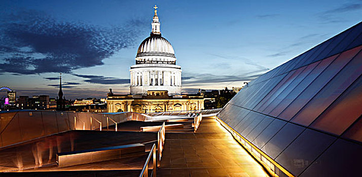 屋顶,平台,一个,新,改变,伦敦,零售,圣保罗大教堂