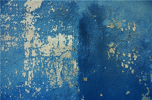 蓝色,老,缝隙,墙壁