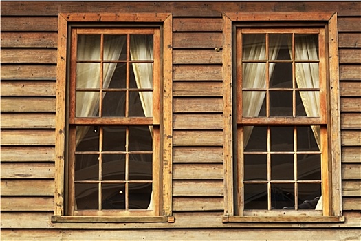 窗户,老,木屋