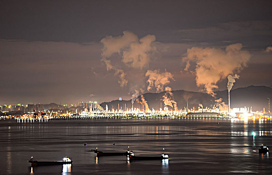 惠州,大亚湾核电站,夜景