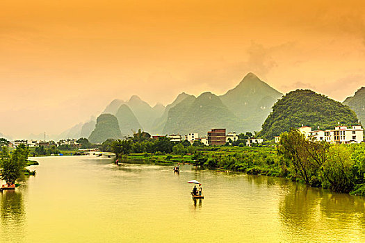 桂林,阳朔,漂亮,风景,山,河