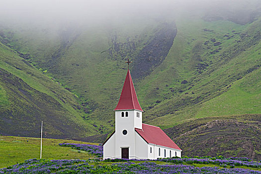 孤单,教堂,冰岛