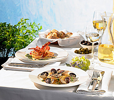 桌子,地中海食品