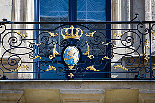 外套,手臂,栏杆,公爵宫,宫殿,众议院,公爵宫殿,卢森堡,欧洲