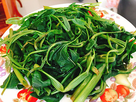 熟食,越南,牵牛花,蔬菜,盘子