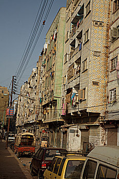 附近,卡拉奇,交易,城市,巴基斯坦,九月,2006年