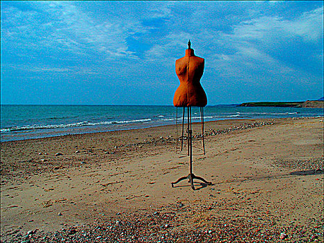 人体模型,海滩