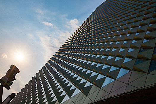 大楼,高楼,幕墙,建筑,三角形,几何图形