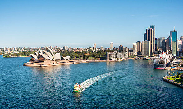 环形码头,石头,天际线,悉尼歌剧院,金融区,银行,地区,悉尼,新南威尔士,澳大利亚,大洋洲
