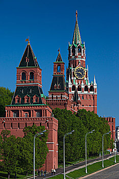 俄罗斯,莫斯科,红场,克里姆林宫,早晨