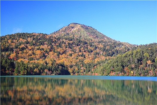 山,水塘,秋天