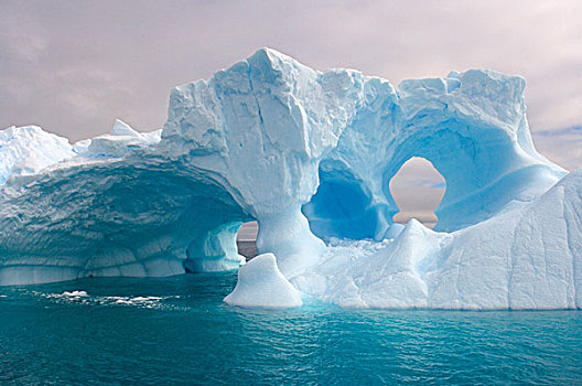 拱形,冰山,漂浮,西部,南极半岛,南极,南大洋