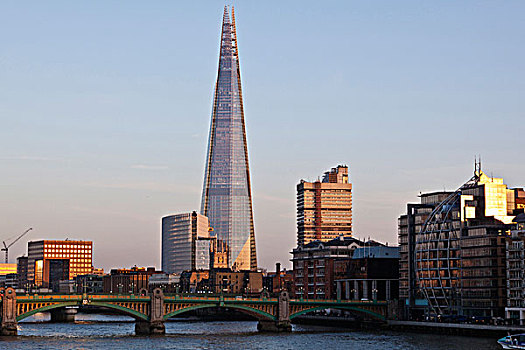 风景,泰晤士河,碎片,伦敦桥,塔楼,伦敦