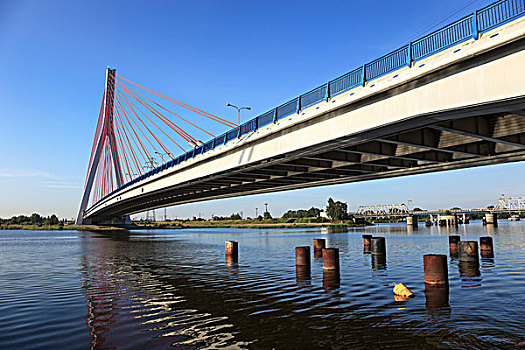悬挂,桥,格丹斯克,波兰