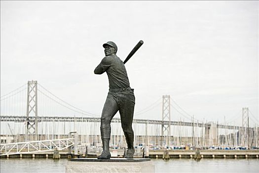 雕塑,棒球手