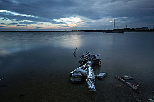 海滨暮色