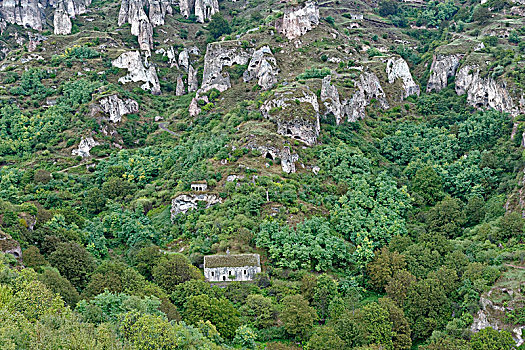 洞穴,住所,陡峭,山村,省,亚美尼亚,亚洲