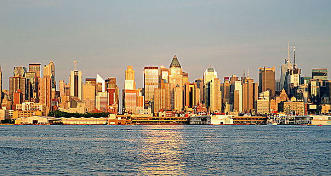 纽约,曼哈顿,日落