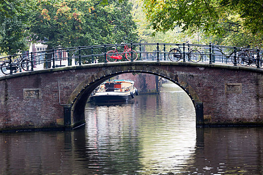 运河,桥,阿姆斯特丹