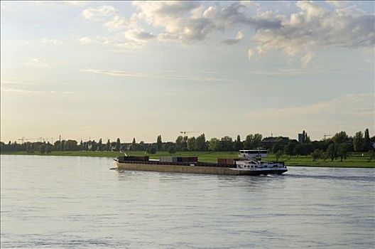 集装箱船,鹿特丹,莱茵河,河,北莱茵威斯特伐利亚,德国