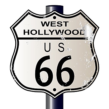 西部,好莱坞,66号公路,标识