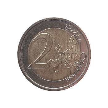两个,欧元硬币