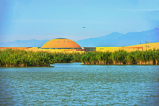 宁夏回族自治区,沙湖景观