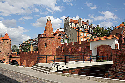 华沙,中世纪,要塞,首都,波兰