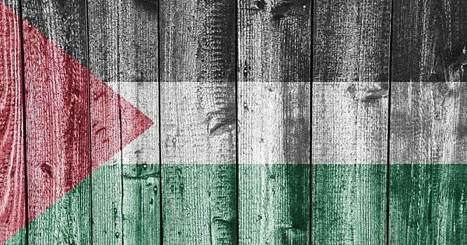 旗帜,巴勒斯坦,风化,木头